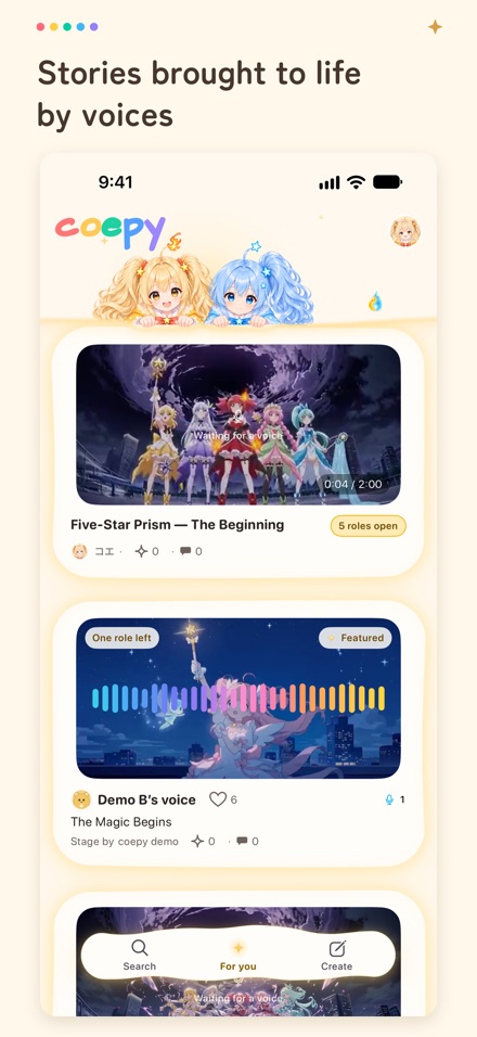 Stories brought to life by voices